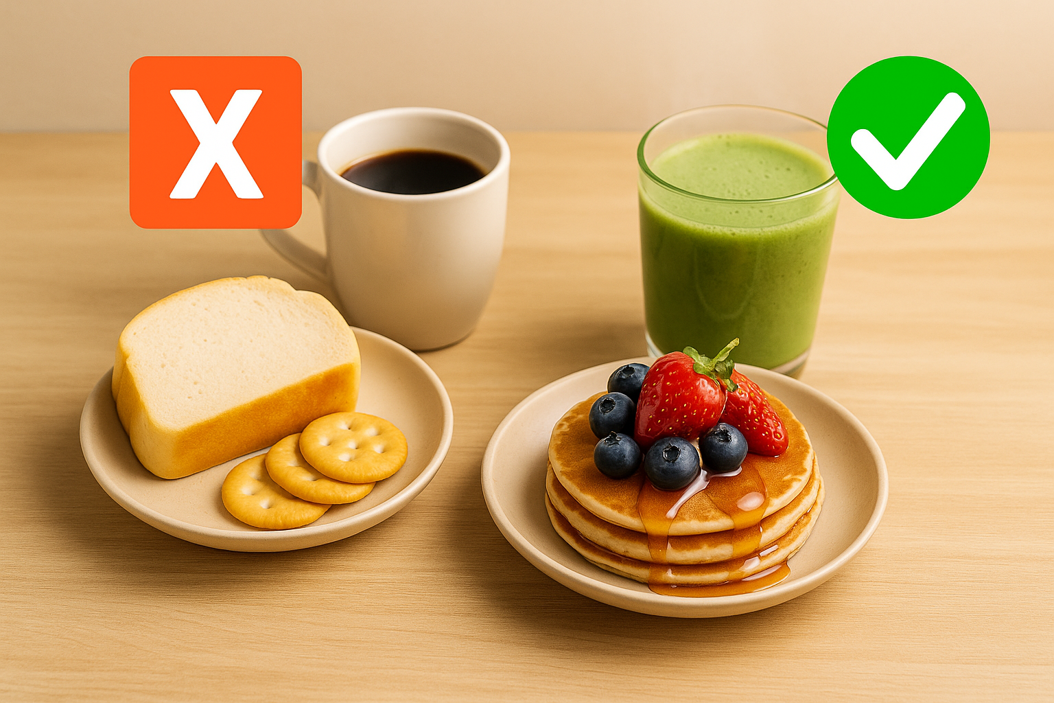 Comparativo antes e depois do Café Funcional